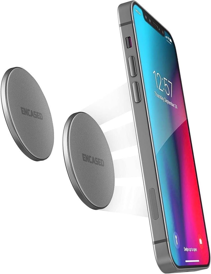 Encased قرص مغناطيسي للتثبيت في أي مكان لهاتف آيفون (عبوة 2) مصمم لـ MagSafe، حامل هاتف لاصق - رائع للسيارة، المنزل، المكتب، RV والمزيد (مدعوم بلصق / تصميم فائق النحافة 0.15 بوصة) - Image 1